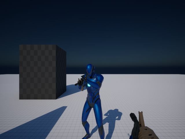 Client 1 standing