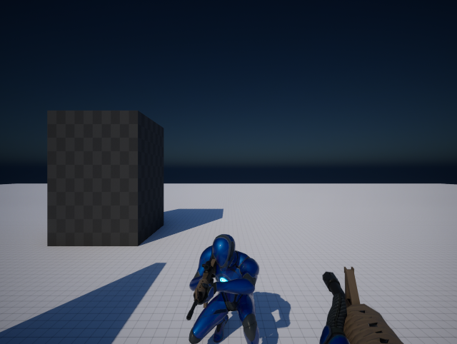 Client 1 crouched